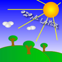 protectin from ultraviolet light by the ozone layer